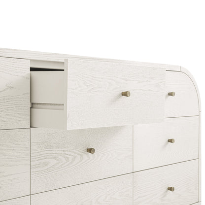 Maude 9 Drawer Chest, Washed White Ash
