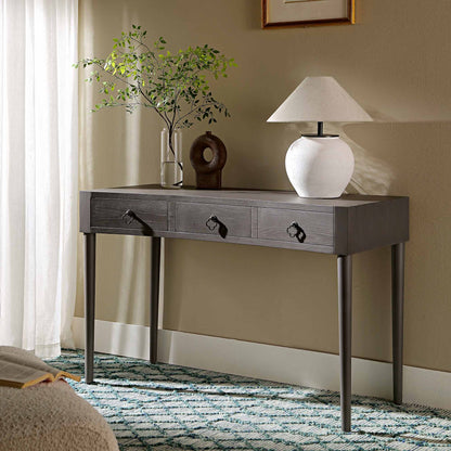 Thalia Concave Dressing Table, Silver Oak