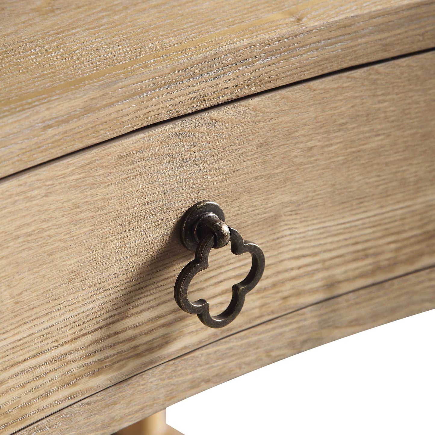 Thalia Concave 1 Drawer Bedside Table, Natural