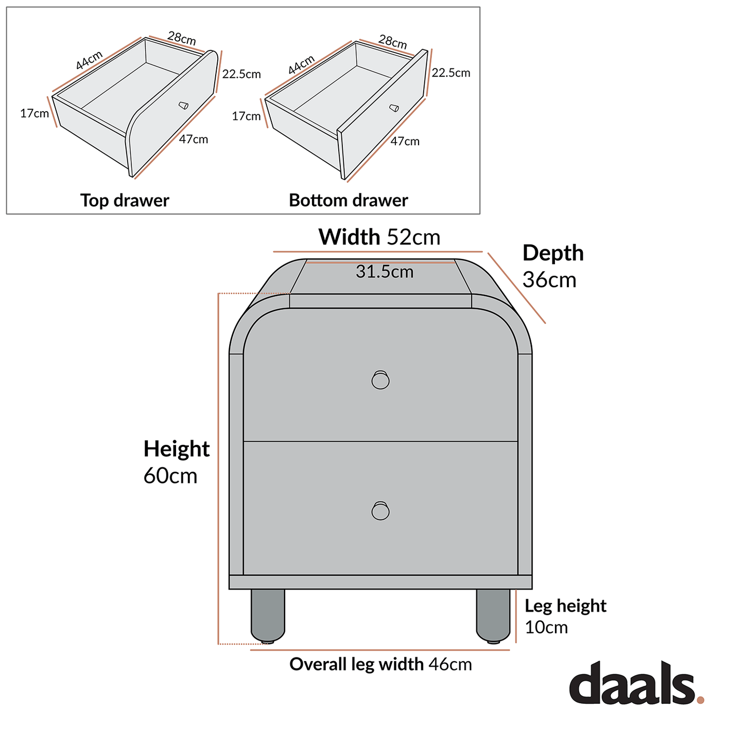 Maude 2 Drawer Bedside Table, Muted Pistachio Ash with Raffia