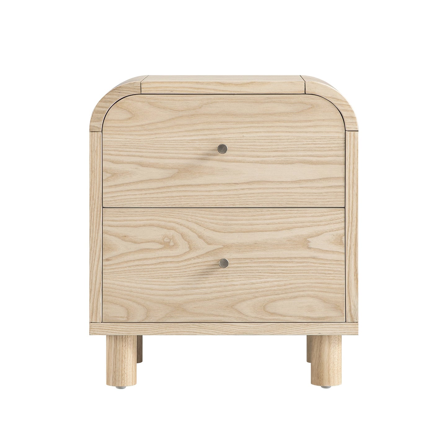 Maude 2 Drawer Bedside Table, Natural Ash