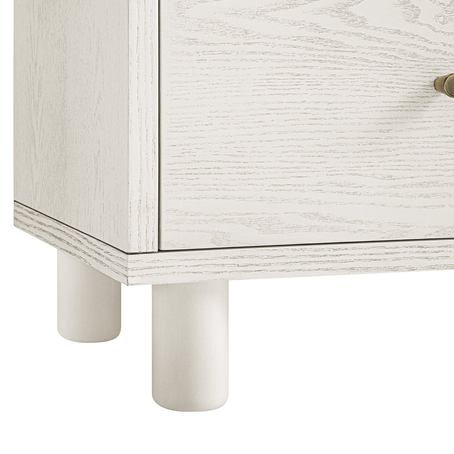 Maude 2 Drawer Bedside Table, Washed White Ash
