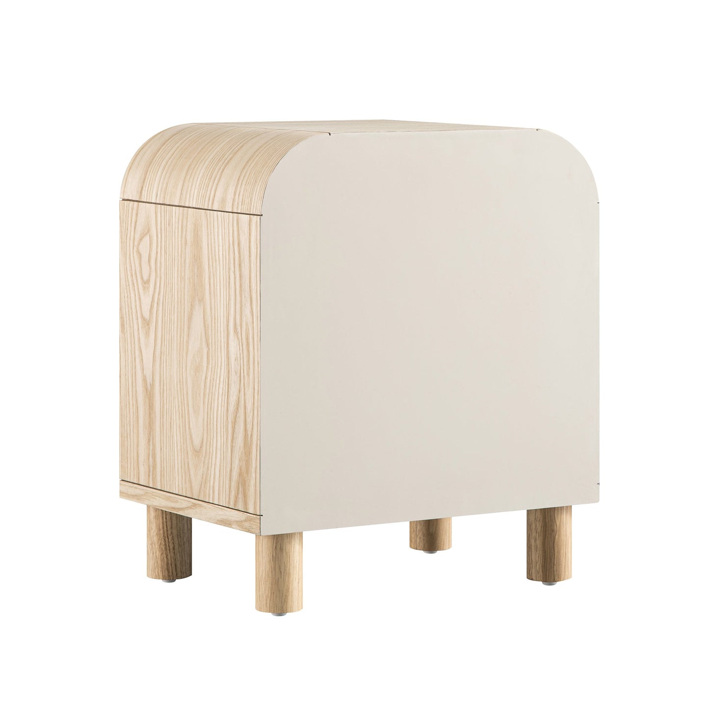 Maude 1 Drawer Bedside Table, Natural Ash with Raffia