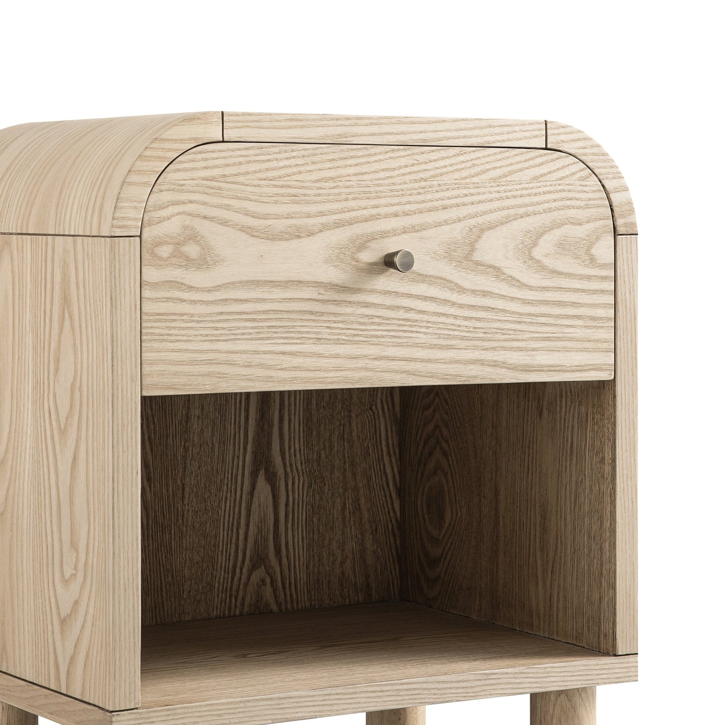 Maude 1 Drawer Bedside Table, Natural Ash