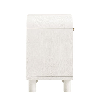 Maude 1 Drawer Bedside Table, Washed White Ash