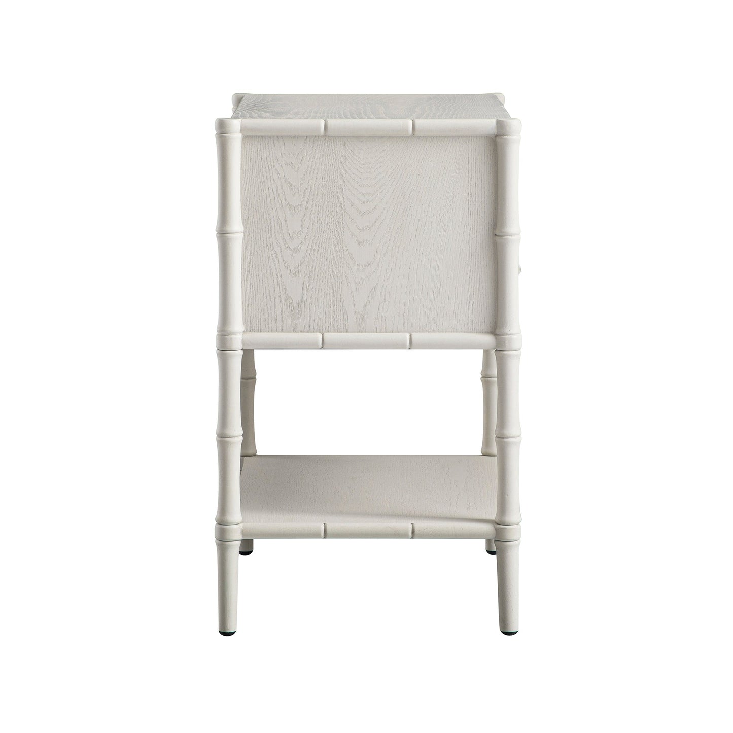Elstowe Faux Bamboo 2-Drawer Bedside Table, Shaded White