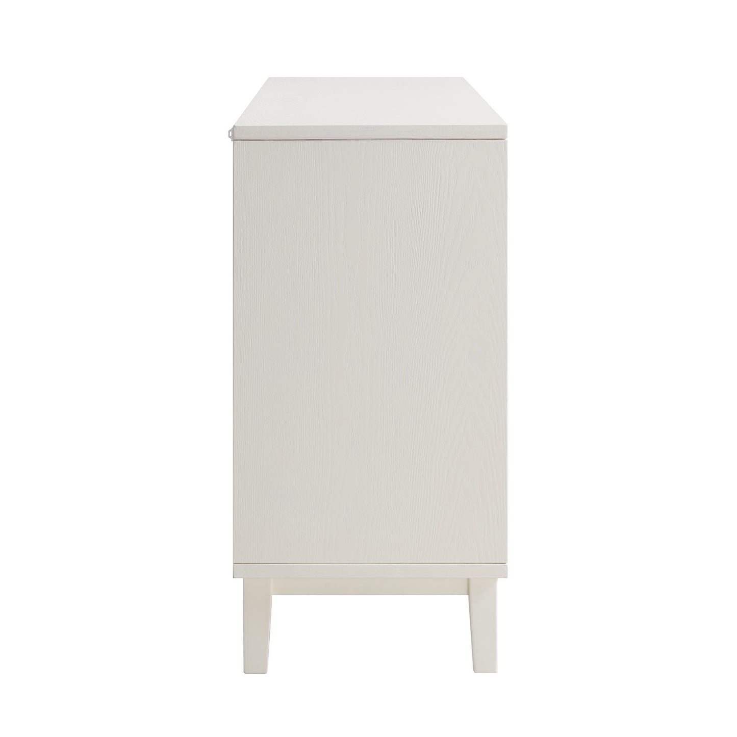 Bianca Chip Carved 2-Door 3-Drawer Sideboard, Sand Beige & Ivory