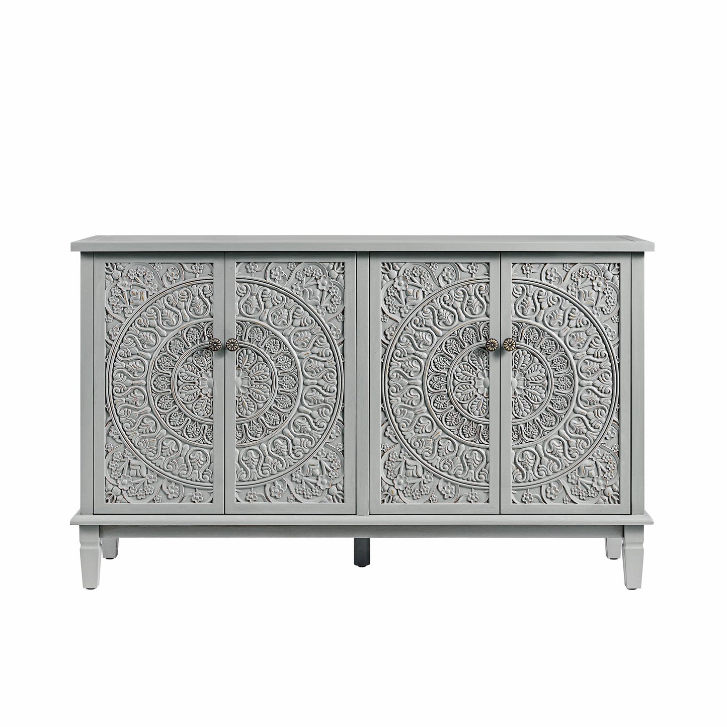 Chantilly Mid Grey Carved Large Sideboard