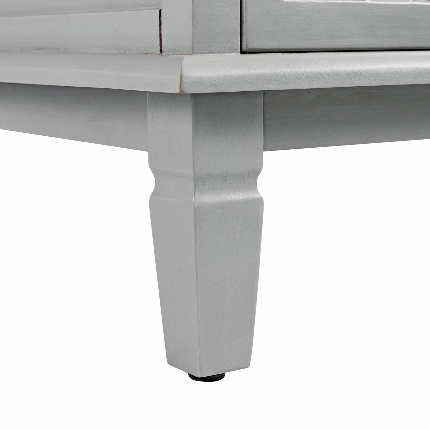 Chantilly Mid Grey Carved Large Sideboard