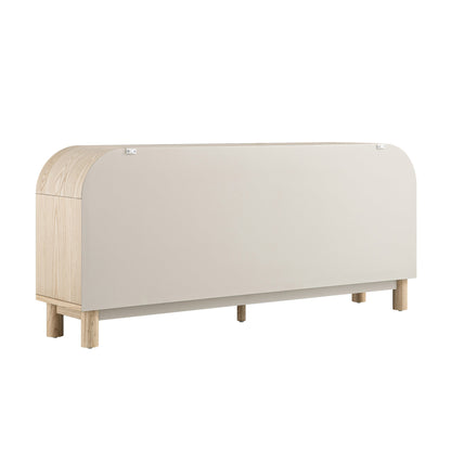 Maude Wide 3-Drawer Sideboard, Natural Ash with Raffia