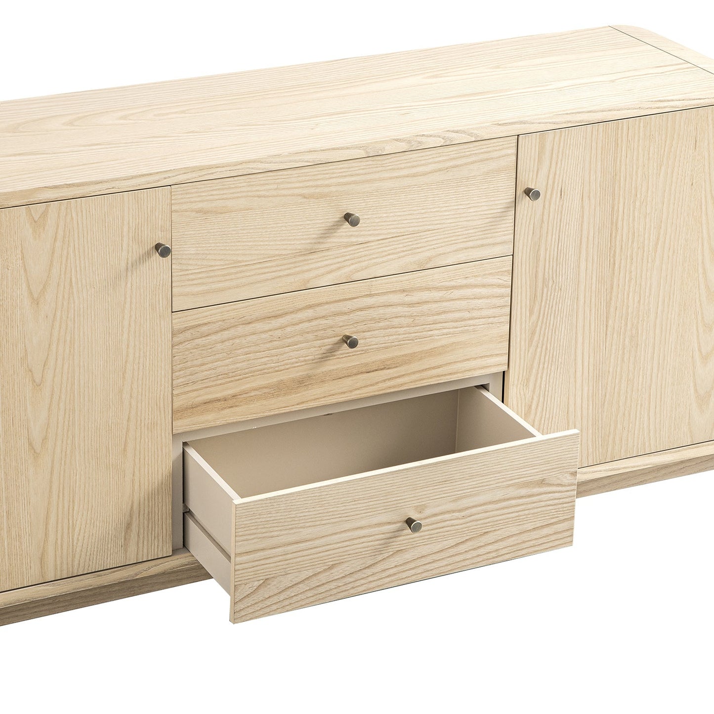 Maude Wide 3-Drawer Sideboard, Natural Ash