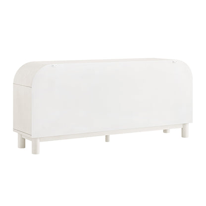 Maude Wide 3-Drawer Sideboard, Washed White Ash