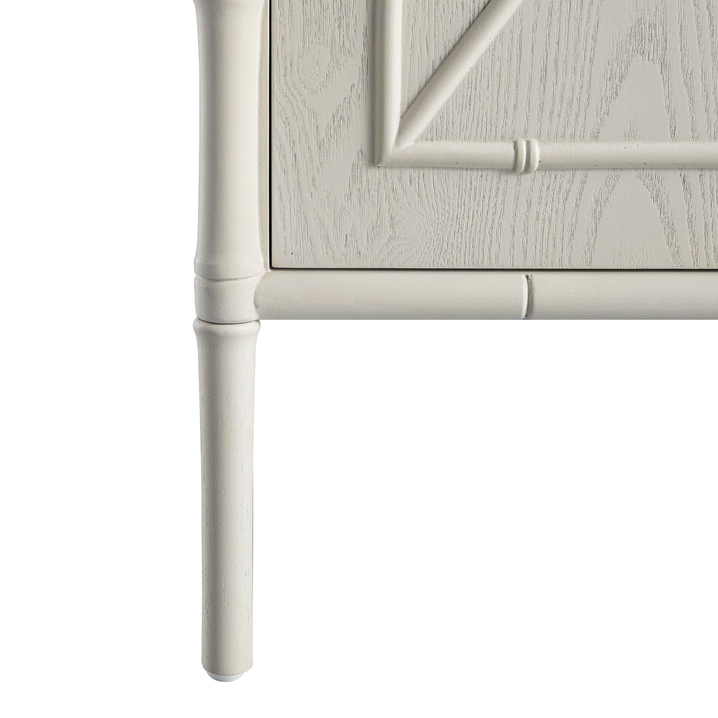 Elstowe Faux Bamboo Small Sideboard, Shaded White