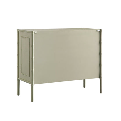 Elstowe Faux Bamboo Small Sideboard, Sage Green