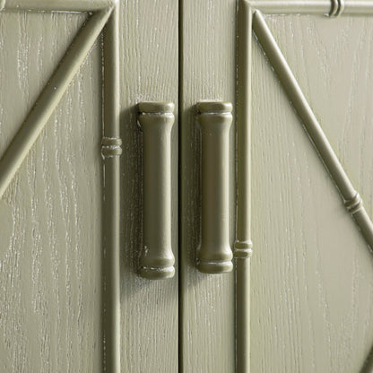 Elstowe Faux Bamboo Small Sideboard, Sage Green