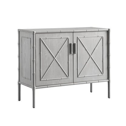 Elstowe Faux Bamboo Small Sideboard, Warm Grey