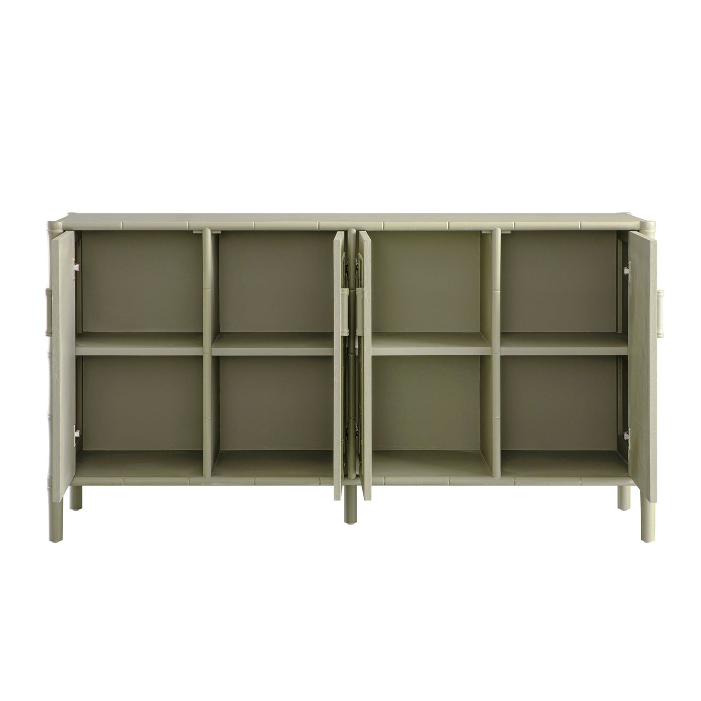 Elstowe Faux Bamboo Large Sideboard, Sage Green