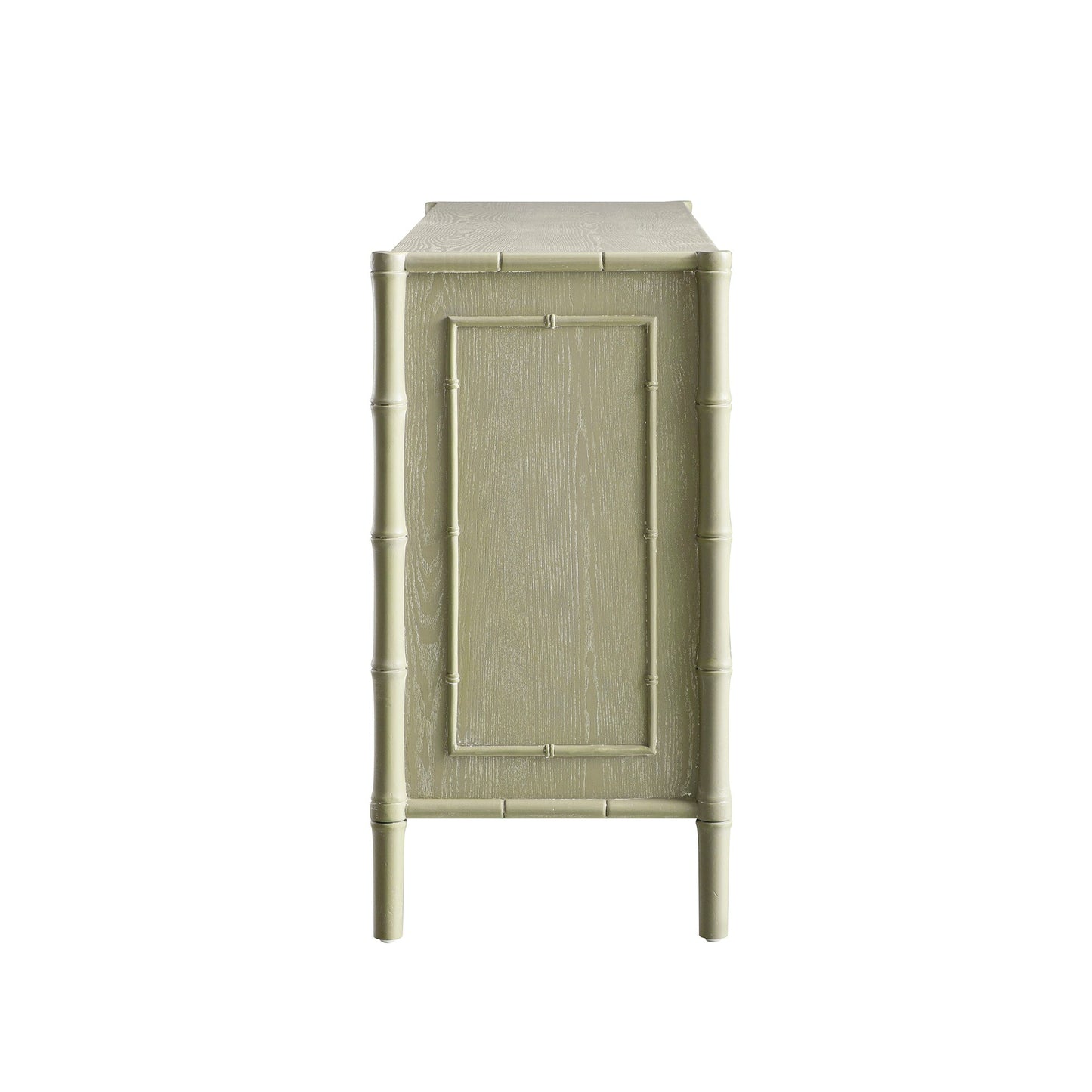 Elstowe Faux Bamboo Large Sideboard, Sage Green