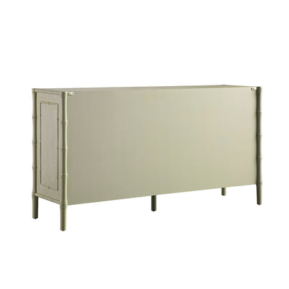 Elstowe Faux Bamboo Large Sideboard, Sage Green