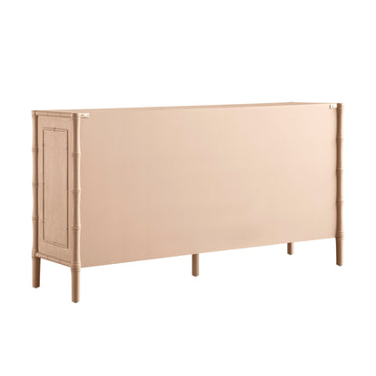 Elstowe Faux Bamboo Large Sideboard, Nude Pink