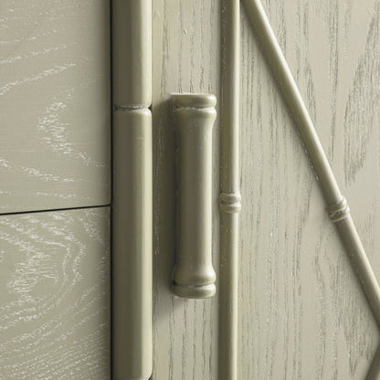 Elstowe Faux Bamboo 1-Door 3-Drawer Sideboard, Sage Green