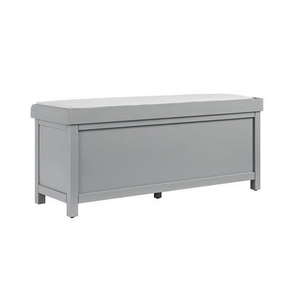Chantilly Mid Grey Carved Storage Bench
