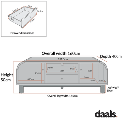 Maude TV Unit, Washed White Ash