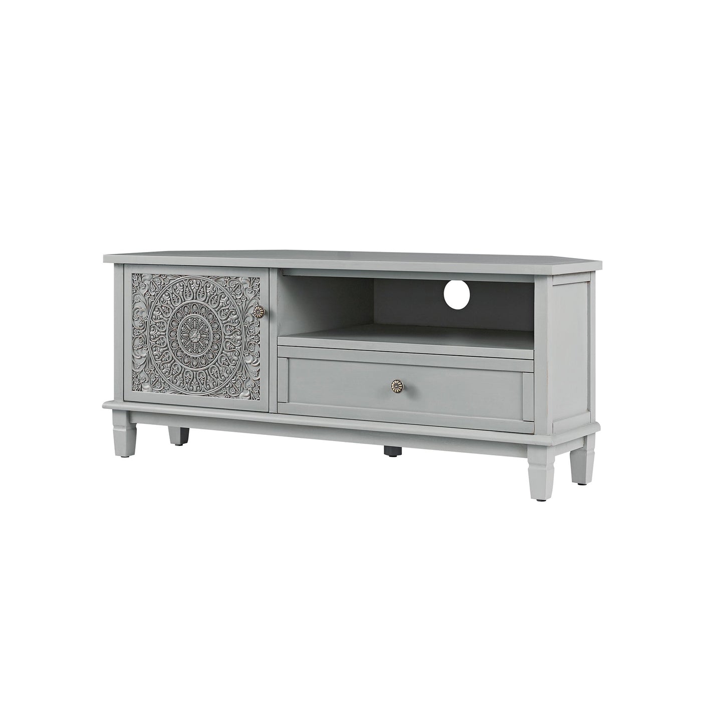 Chantilly Mid Grey Corner TV Unit