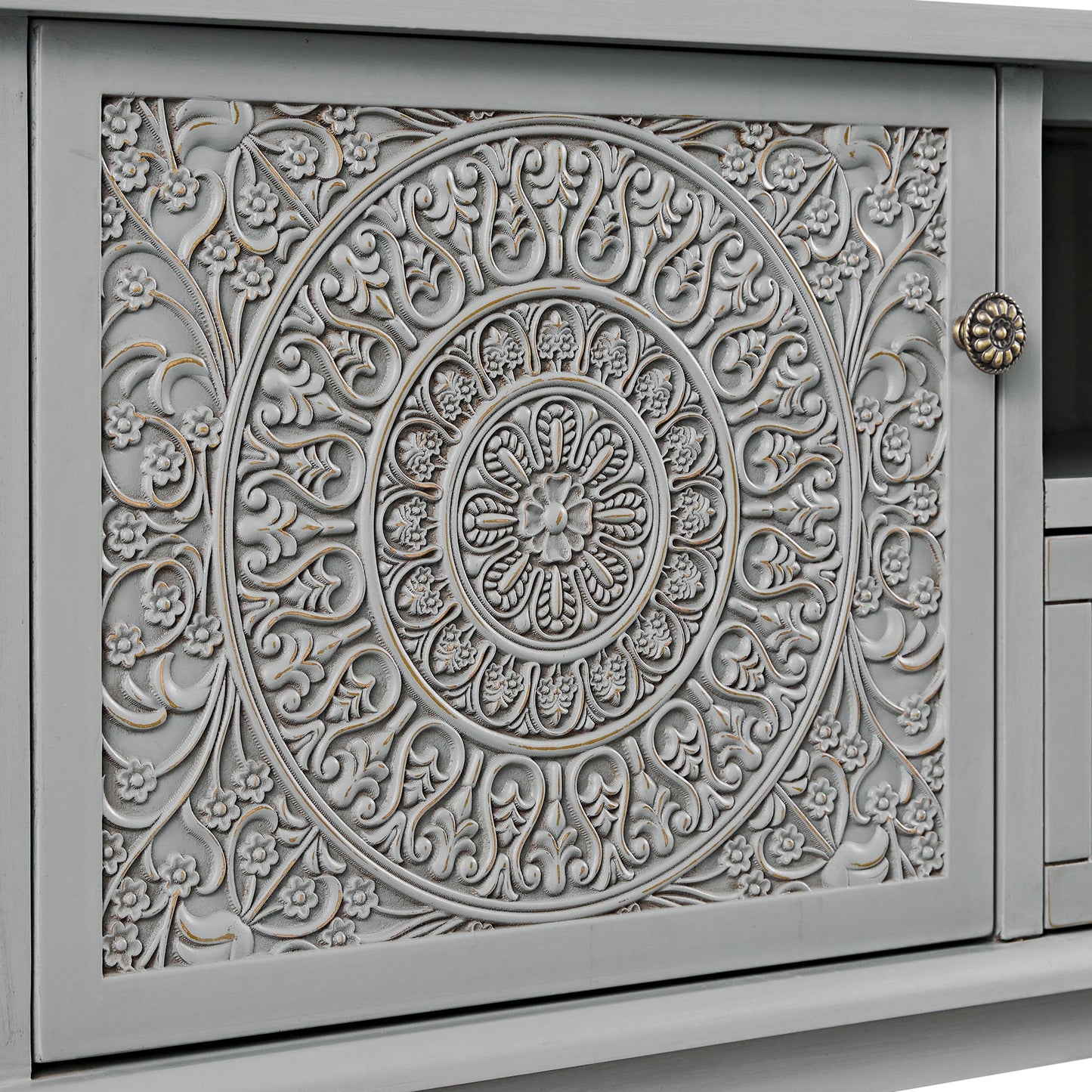 Chantilly Mid Grey Corner TV Unit