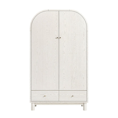 Maude Double Wardrobe, Washed White Ash