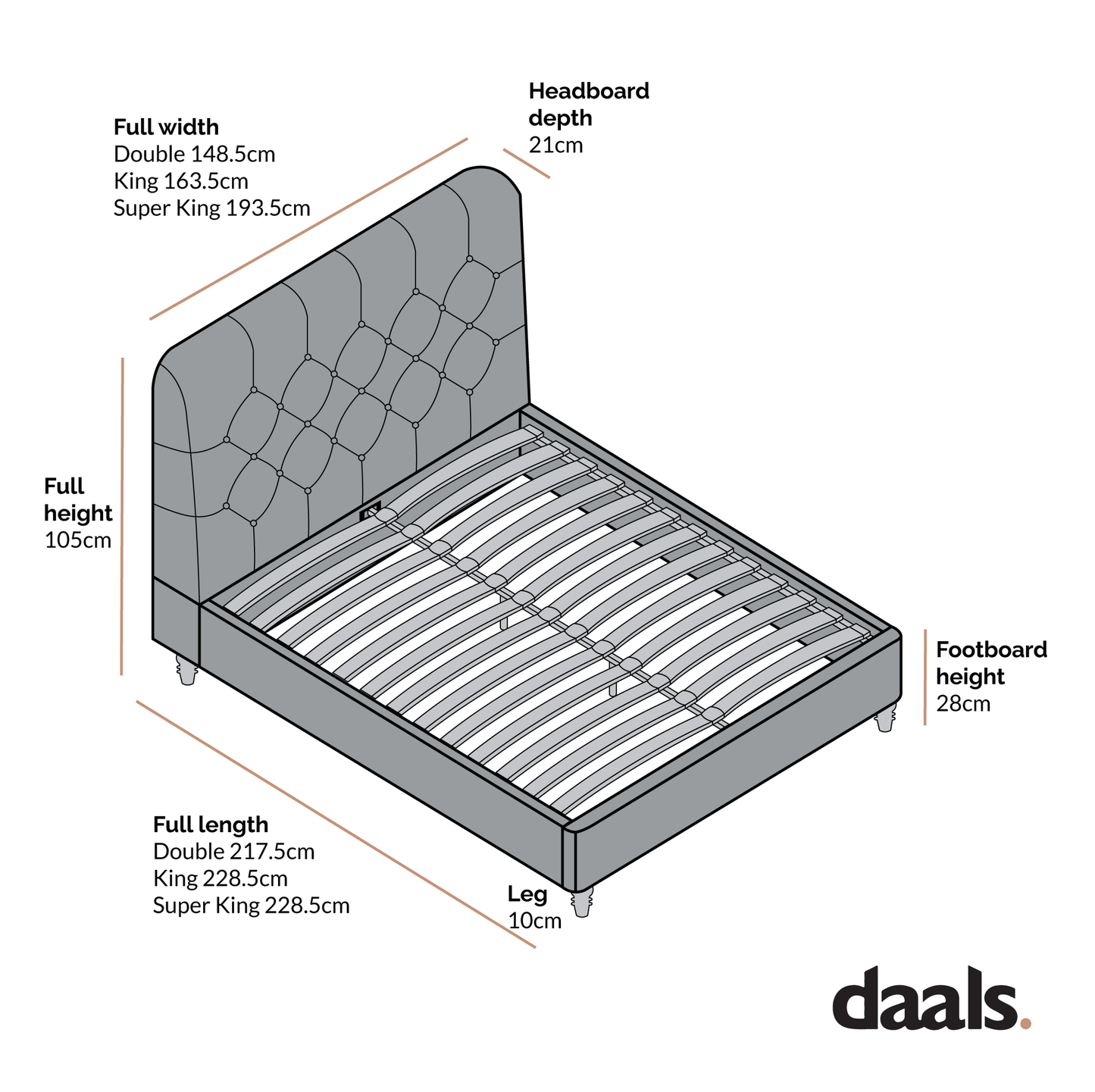 Leamington Deep-Buttoned Upholstered Bed, Oatmeal Fabric