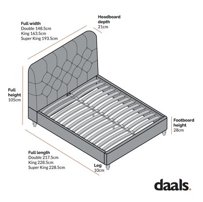 Leamington Deep-Buttoned Upholstered Bed, Midnight Blue Velvet