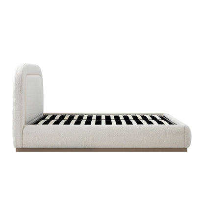 Luella Upholstered Wooden Plinth Base Storage Bed, Ecru Boucle