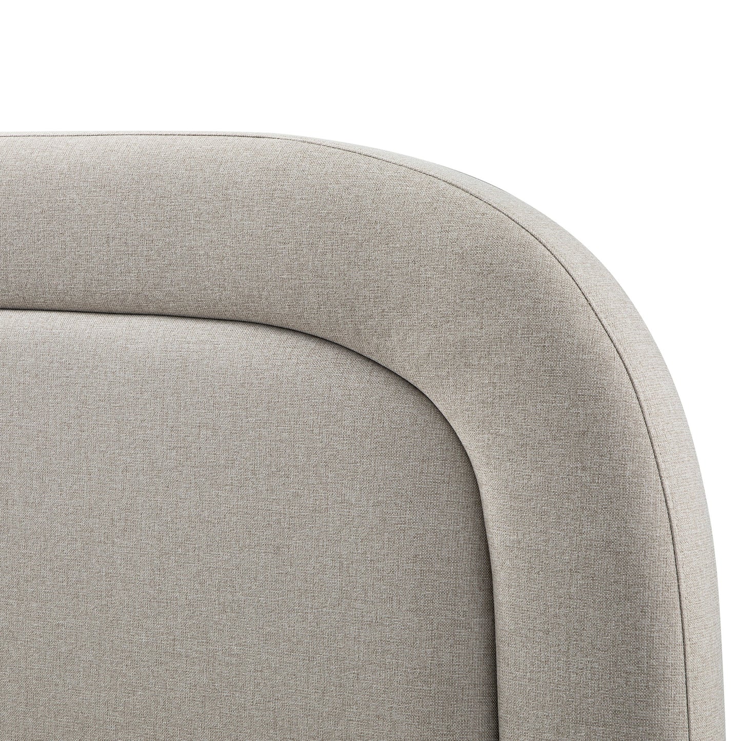 Luella Upholstered Wooden Plinth Base Storage Bed, Sand Fabric