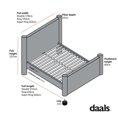 Galerie Taupe Velvet Pillar Upholstered Bed
