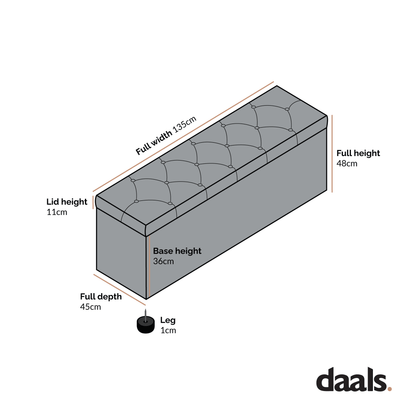 Leamington Deep-Buttoned Ottoman Storage Bench, Turmeric Yellow Velvet