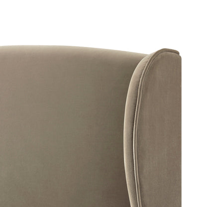 Kimberly Winged Upholstered Storage Bed, Taupe Velvet