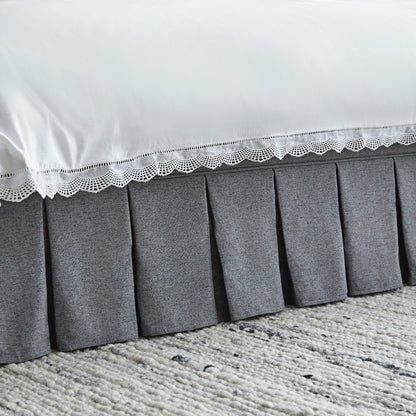 Egerton Box-Pleat Ottoman Storage Bed, Charcoal Brushed Fabric