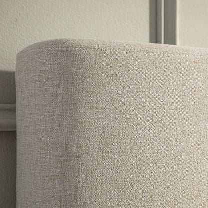 Egerton Box-Pleat Ottoman Storage Bed, Oatmeal Brushed Fabric