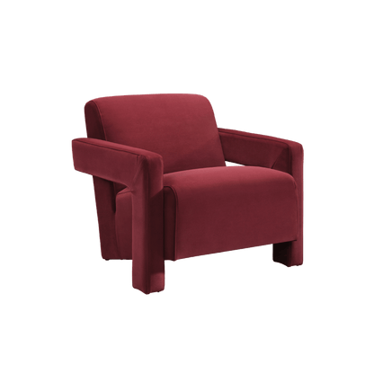 Apex Angular Armchair (Crib 5) - Burgundy
