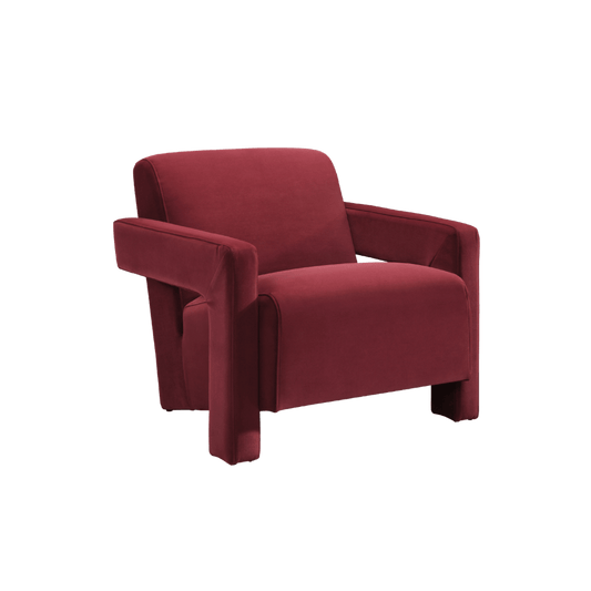 Apex Angular Armchair (Crib 5) - Burgundy