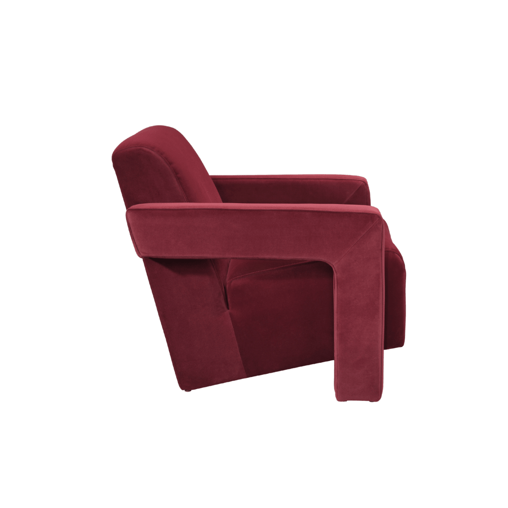Apex Angular Armchair (Crib 5) - Burgundy