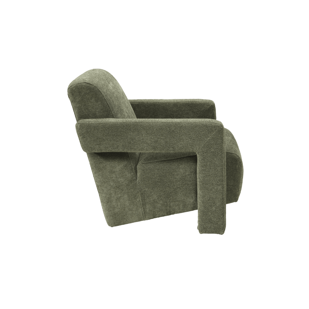 Apex Angular Armchair (Crib 5) - Soft Weave Olive