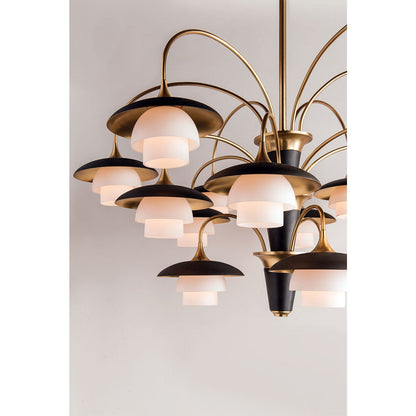 Barron Pendant Light - Aged Brass & Opal