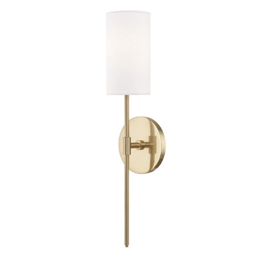 Olivia 1 Light Wall Sconce - Aged Brass