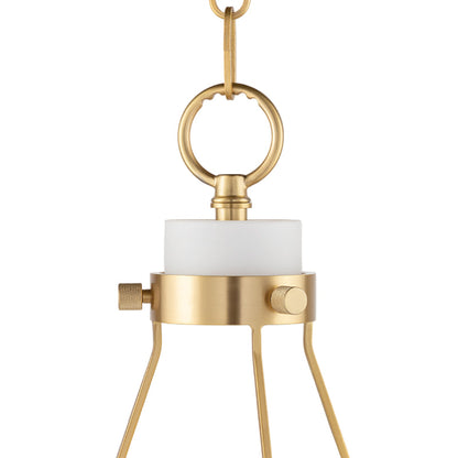 Eldridge Oval Pendant - Aged Brass