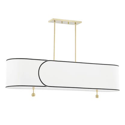 Zara 5 Light Island Light - Aged Brass