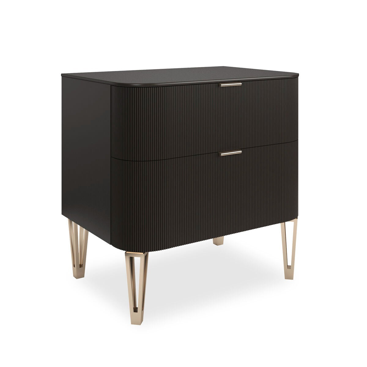 True Love 2 Drawer Small Bedside Table - Chocolate