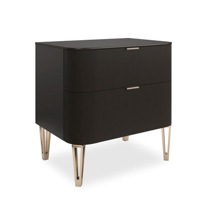 True Love 2 Drawer Small Bedside Table - Chocolate