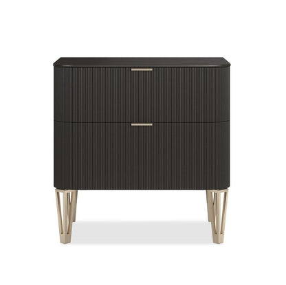 True Love 2 Drawer Small Bedside Table - Chocolate